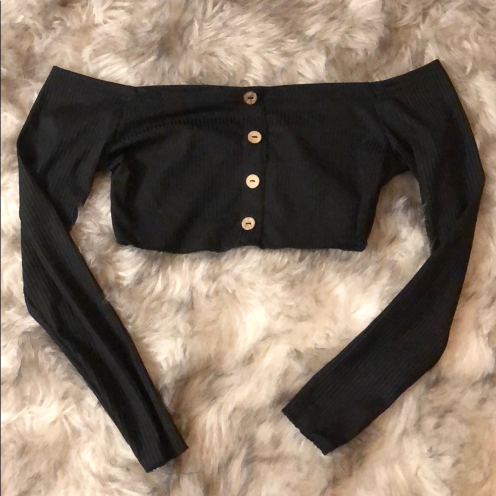 Off the shoulder crop top